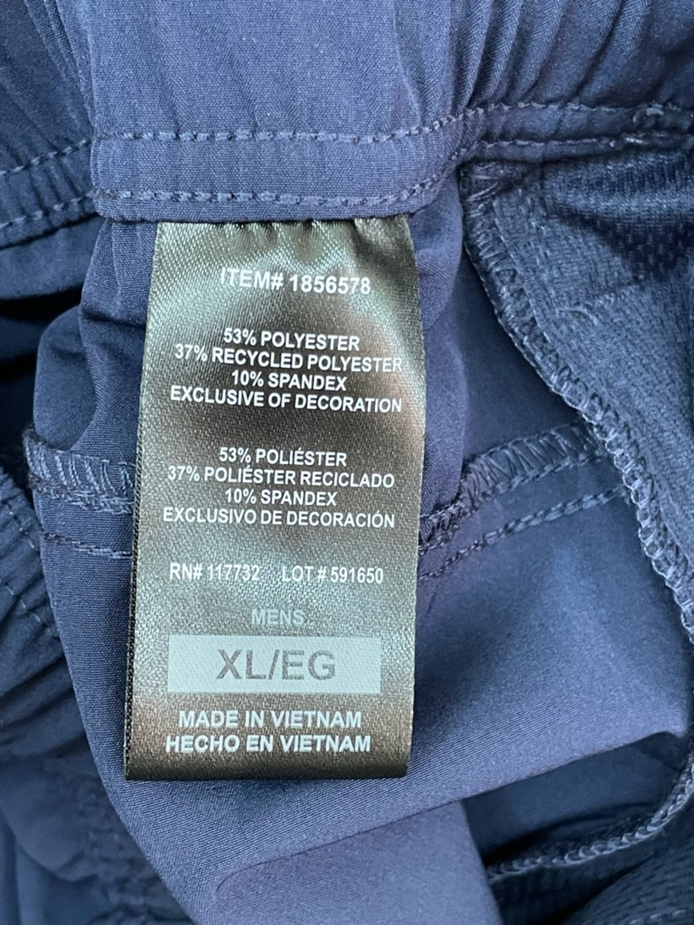 Soybu Men's Navy Performance Woven Joggers Size: XL - Picture 9 of 9